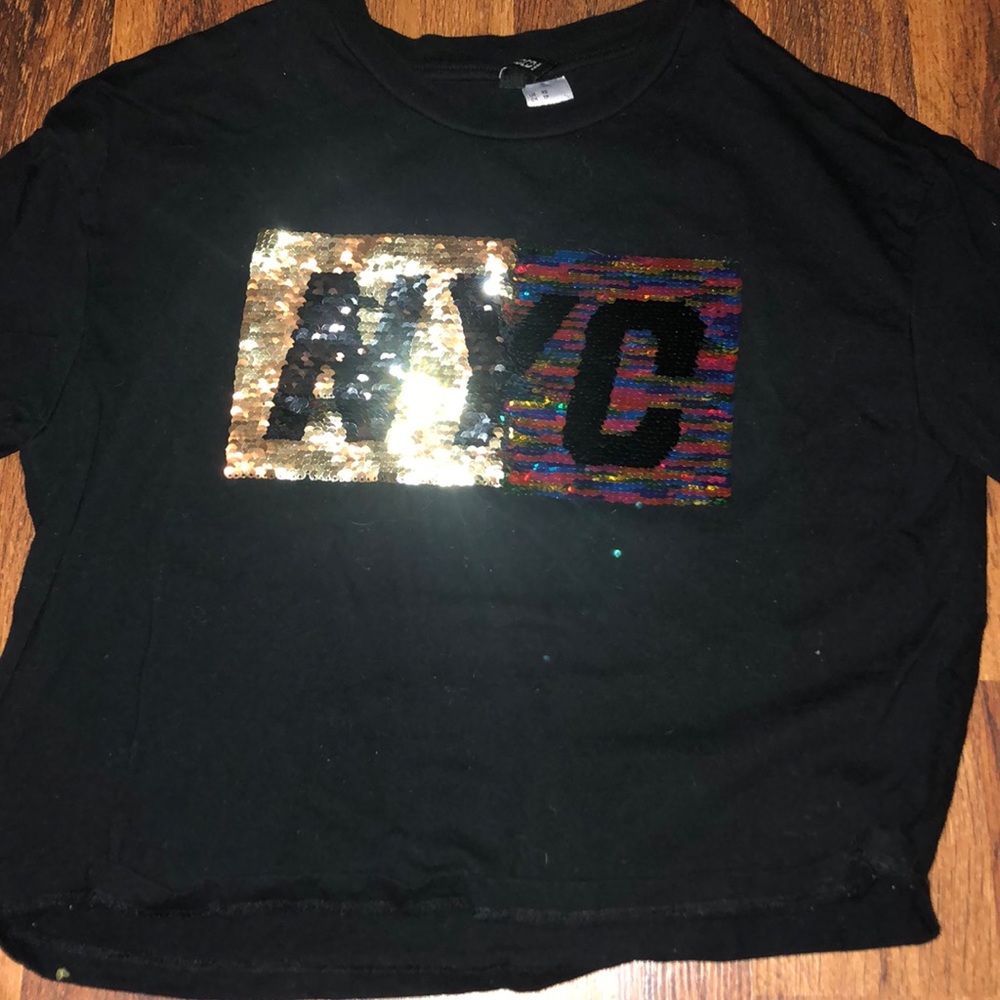 black h&m crop top